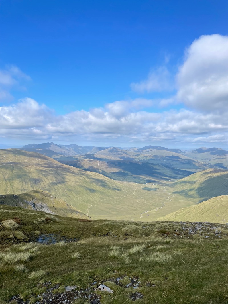 View from slopes of Ben Oss north toward Tyndrum